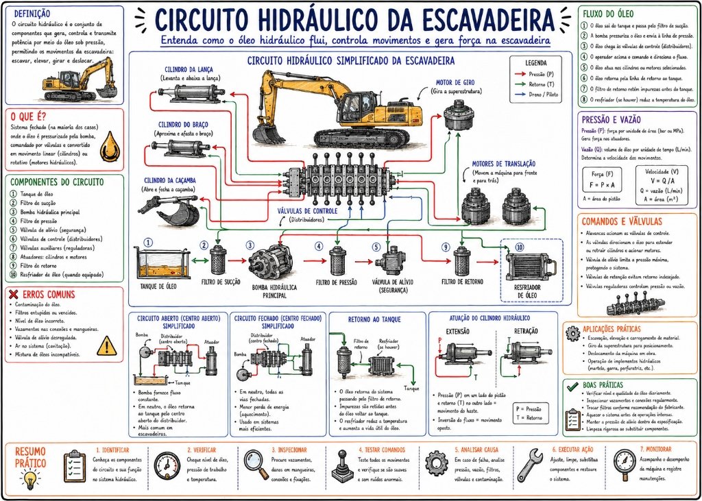 Circuito Hidráulico da Escavadeira (10/10)