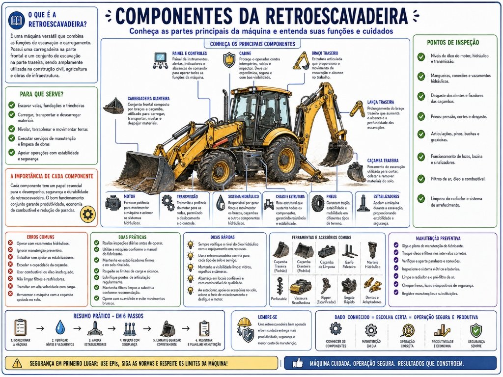 Componentes da Retroescavadeira (1/10)