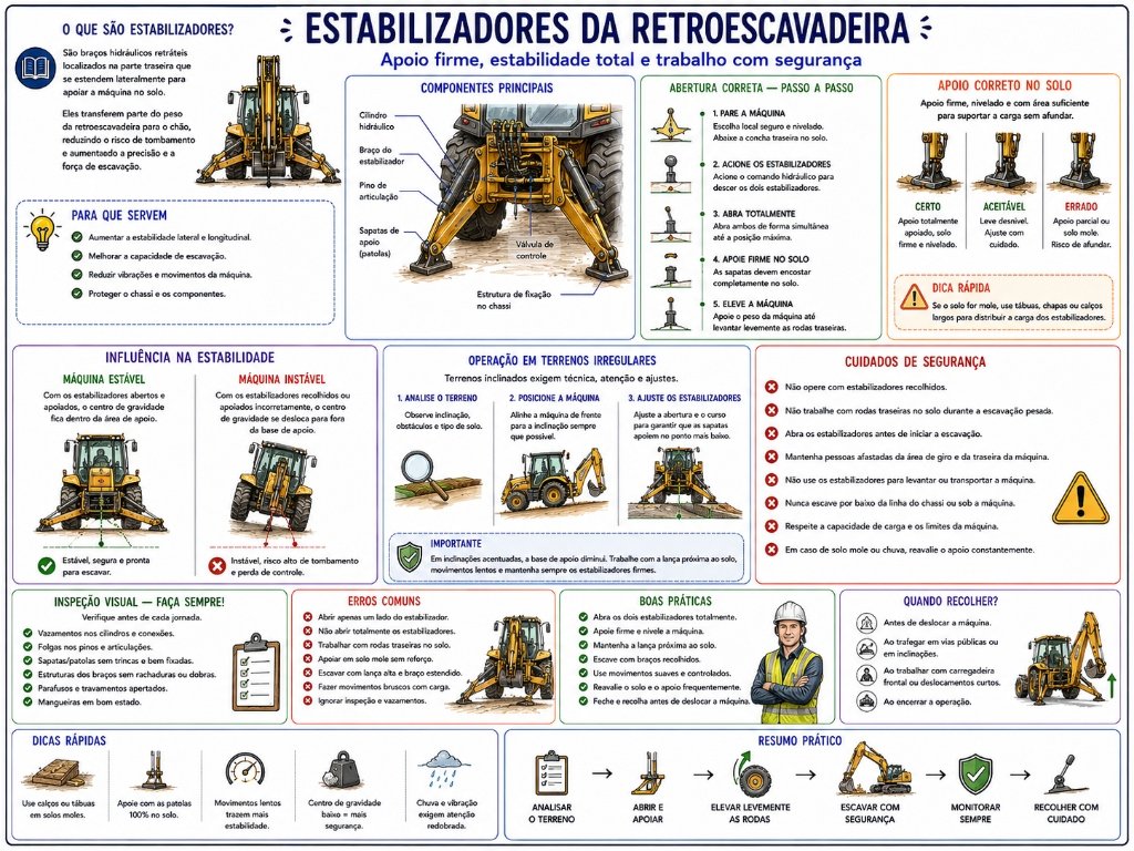 Estabilizadores da Retroescavadeira (7/10)
