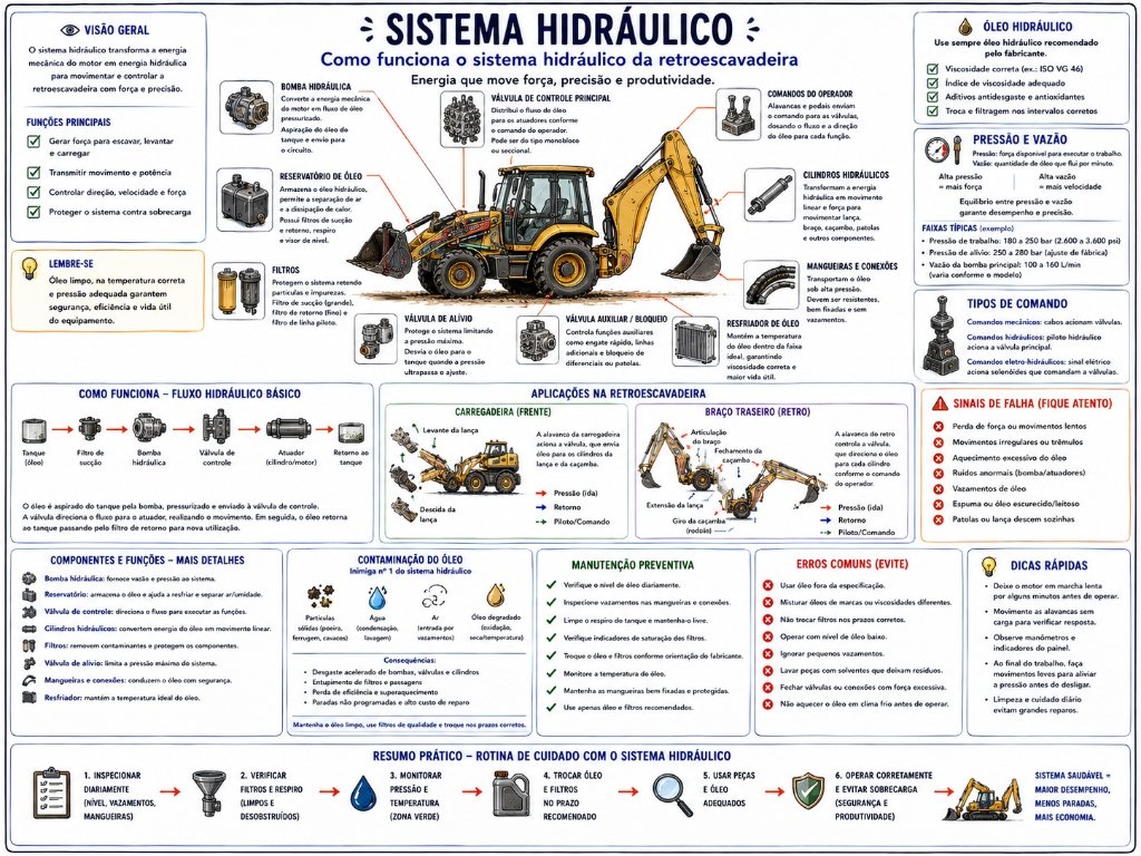 Sistema Hidráulico da Retroescavadeira (9/10)