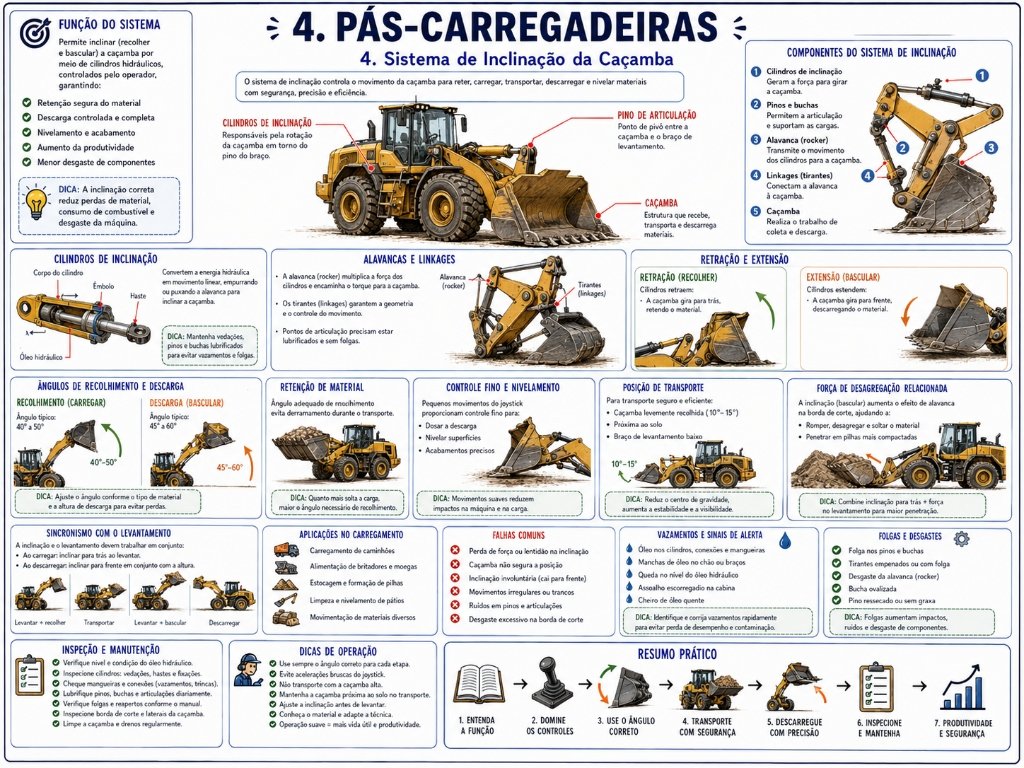 Sistema de Inclinação da Caçamba - Pá-Carregadeira (8/10)
